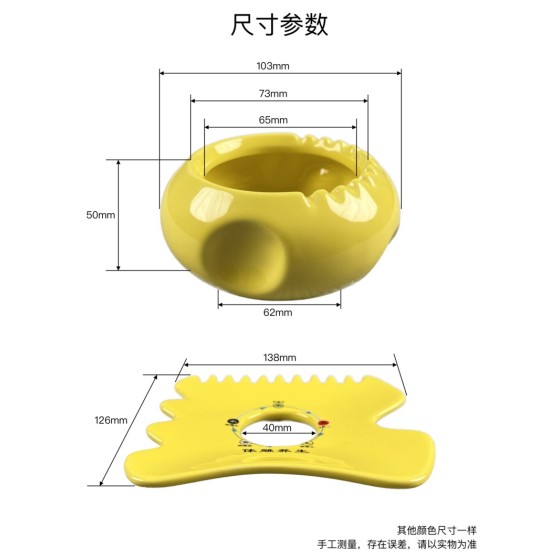 五行能量体雕刮痧板美体塑身疏通经络按摩器具陶瓷磁疗养生体雕罐
