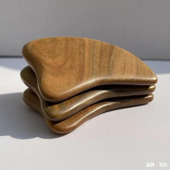 厂家批发天然绿檀木刮痧板面部按摩器背部刮痧全身通用经络拨筋实