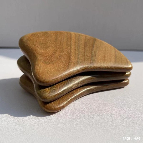 厂家批发天然绿檀木刮痧板面部按摩器背部刮痧全身通用经络拨筋实
