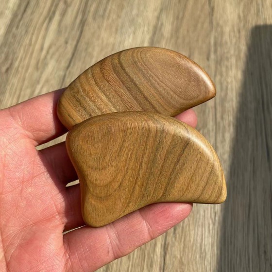 厂家批发天然绿檀木刮痧板面部按摩器背部刮痧全身通用经络拨筋实