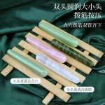 厂家批发粉晶东陵玉刮痧棒按摩棒全身点穴按摩脚底拨筋刮痧美容通