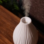 2026新品纯手工玻璃陶瓷树脂小夜灯香薰机 书桌卧室精油扩香仪