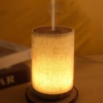 北欧ins东南亚田园简约布艺卧室家用桌面小夜灯超声波精油香薰机