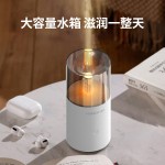 新品烛光车载香薰机复古氛围灯水性精油家用办公加湿器迷你香氛机