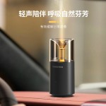 新品烛光车载香薰机复古氛围灯水性精油家用办公加湿器迷你香氛机