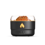 爆款仿真熔岩火山香薰机usb七彩灯 大容量家用小型火焰加湿器跨境