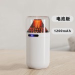 厂家批发跨境新款火焰香薰机家用办公充电USB便携加湿器桌面小型