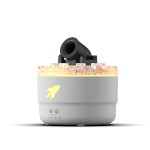 跨境新款吐烟圈火山炮台香薰机家用卧室桌面大容量裂纹火山加湿器