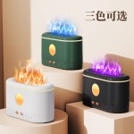 跨境新品精油扩香机加湿器办公家用酒店氛围灯大雾量火焰香薰机