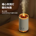 迷你小火山加湿器家用卧室桌面吐烟圈雾化器车载氛围灯加湿香薰机