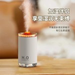迷你小火山加湿器家用卧室桌面吐烟圈雾化器车载氛围灯加湿香薰机