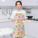 创意棉麻围裙，冰淇淋印花设计，无袖领围裙