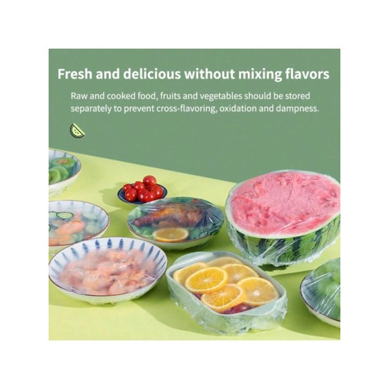 一次性食品级保鲜膜套 松紧口家用剩菜碗罩 可伸缩防尘保鲜袋