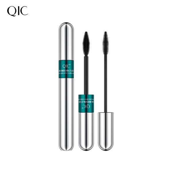 QIC 4D 蚕丝纤维睫毛膏 二合一防水款，自然纤长浓密，持妆久