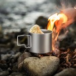 15. 无涂层纯钛户外露营水杯，800 毫升