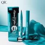 QIC 绿盒二合一眼线笔 + 睫毛膏套装 - 绿色