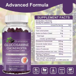 (2PCS)Glucosamine Chondroitin Gummies - Extra Strength Joint Support Supplement with MSM & Elderberry for Natural Joint, Antioxidant Immune