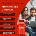 Magnesium Gummies 600mg High Strength - Fruity Flavors Gummy Bear, Healthy Mineral Supplements Promotes Muscle, Energy & Digestion