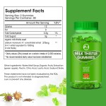 （1 bottle）Milk Thistle Gummies, Liver Cleanse Gummy, Organic Liver Detox Supplements for Men & Women - 60 Gummies