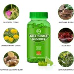 （1 bottle）Milk Thistle Gummies, Liver Cleanse Gummy, Organic Liver Detox Supplements for Men & Women - 60 Gummies
