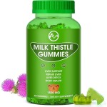 （1 bottle）Milk Thistle Gummies, Liver Cleanse Gummy, Organic Liver Detox Supplements for Men & Women - 60 Gummies