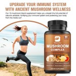 Mushroom Complex Capsules  Mushroom Supplement 2600mg, 90 Capsules - Brain, Energy,