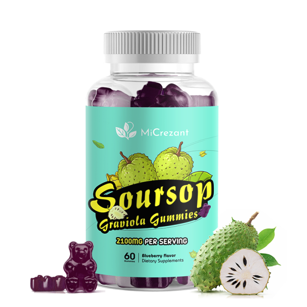 1 Pack Soursop Graviola Gummies - 2100mg Extra Strength Soursop Leaves Supplement with Vitamin C, Zinc - Digestive Aid, Immune Support