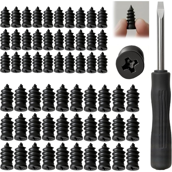 60Pcs Tire Repair Rubber Nail, Rubber Screw Tire Plugs Self-Service Vacuum Tire Repair Nail Kit Tires Quick Puncture Repair Tools