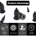 60Pcs Tire Repair Rubber Nail, Rubber Screw Tire Plugs Self-Service Vacuum Tire Repair Nail Kit Tires Quick Puncture Repair Tools
