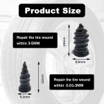 60Pcs Tire Repair Rubber Nail, Rubber Screw Tire Plugs Self-Service Vacuum Tire Repair Nail Kit Tires Quick Puncture Repair Tools