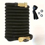 Household spray pattern nozzle. 75 inch water hose, 3-ply latex core. Sturdy and durable.