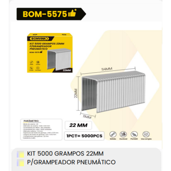 1箱5000个22毫米夹子套装用于气动夹具（1箱=20PCS）