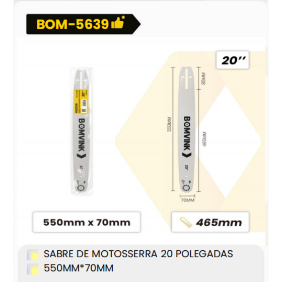 1箱链锯刀片20英寸550毫米X70毫米（1箱=25PCS）