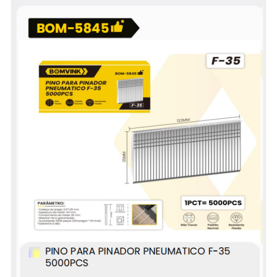 1箱气动铆钉枪用销钉F-35 5000件（1箱=12PCS）