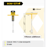 1箱带 19 毫米套筒的 T 型扳手（1箱=60PCS）