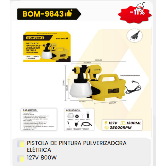 1箱喷漆枪电动
127V 800W（1箱=4PCS）
