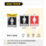 1箱套装2片浴室水龙头警示牌男性和女性（1箱=100PCS）