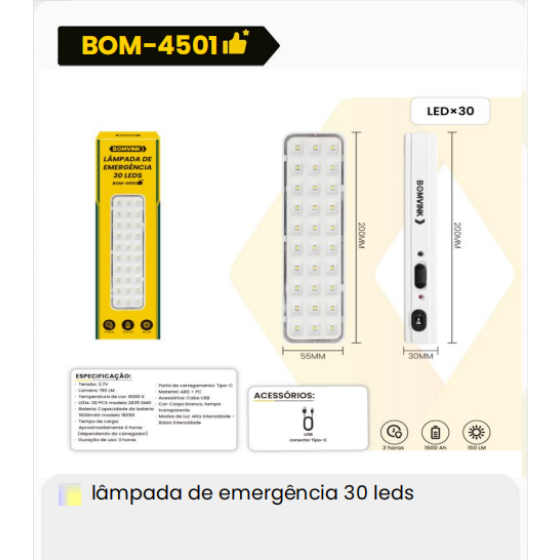 1箱应急灯30个LED灯珠（1箱=60PCS）