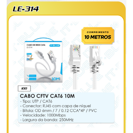 1箱CAT610米监控电缆（1箱=100PCS）