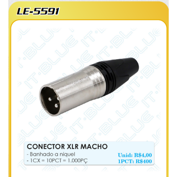 1箱XLR公头连接器（1箱=10PCS）