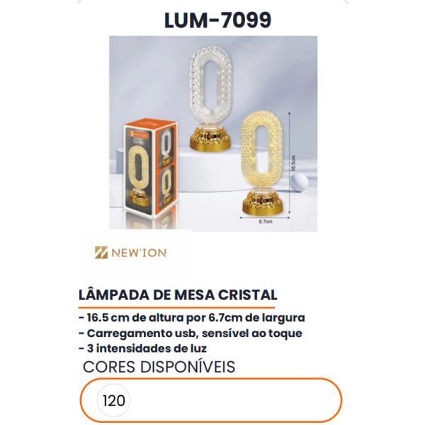 1箱水晶台灯（1箱=120PCS)
