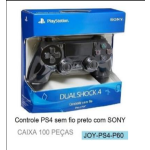 1箱黑色无线PS4控制器，带SONY品牌标识（1箱=100PCS）