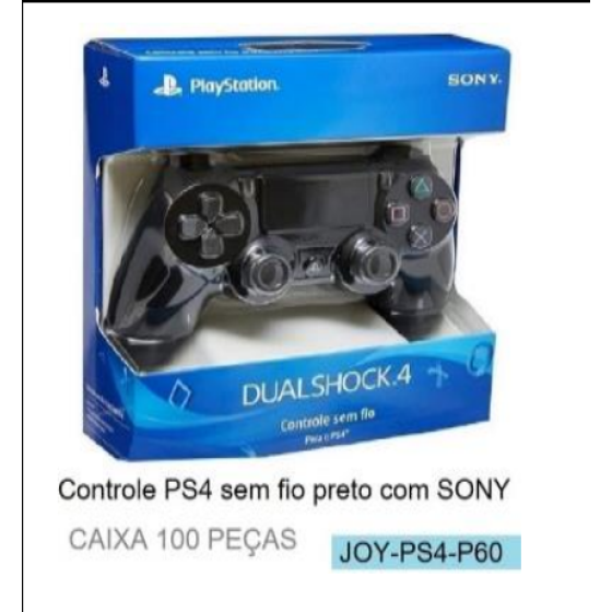 1箱黑色无线PS4控制器，带SONY品牌标识（1箱=100PCS）