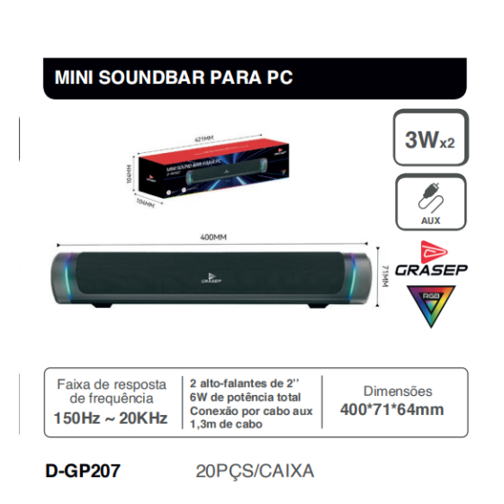 1箱迷你音响条用于PC（1箱=20PCS)
