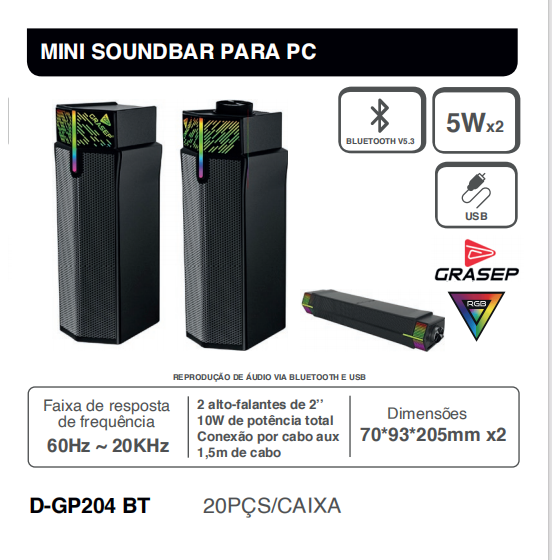 1箱迷你音响条用于PC（1箱=20PCS)