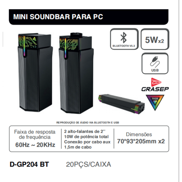 1箱迷你音响条用于PC（1箱=20PCS)