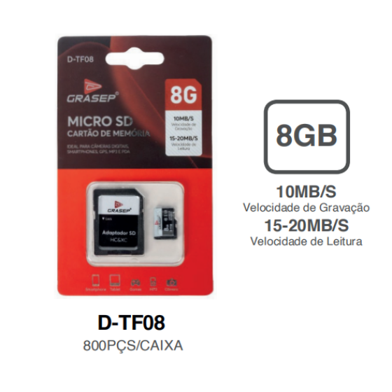 1箱8G存储卡和MicroSD适配器（1箱=800PCS)
