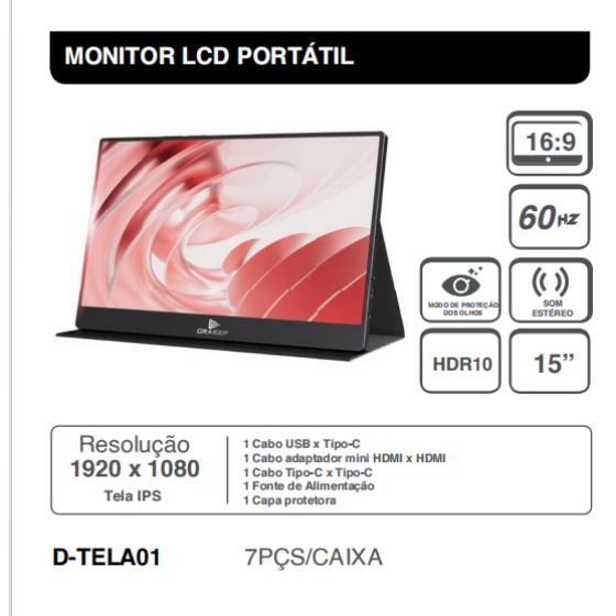 1箱更携式LCD显示器（1箱=7PCS)