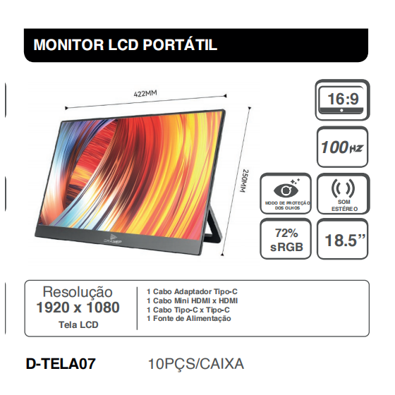 1箱更携式LCD显示器（1箱=10PCS)