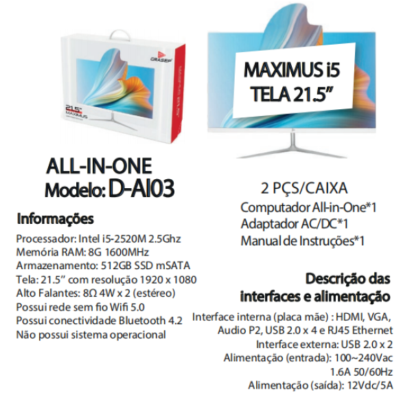 1箱一体式和便携式计算机（1箱=2PCS)